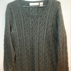 Architect gray weave sweater L